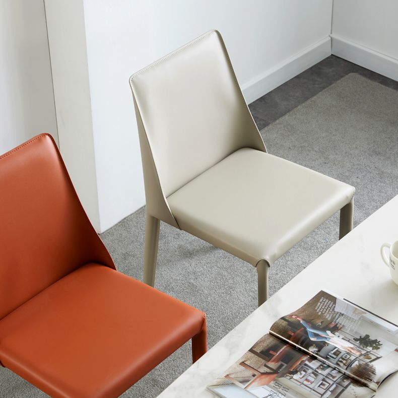 Faux Leather Contemporary Dining Room Chairs Matte Finish Solid Back Dining Arm Chairs Clearhalo ' kitchen&dining_furn' 'Dining Chairs' 'Dining Tables & Seating' 'dining_chair' 'furn' 'furn_dining_chair' 'Furniture' 'furniture_dining_chair' 'Kitchen & Dining Furniture' 'kitchen' 1200x1200_15067d69-d2e9-44b8-9a4e-b392c7c5f7c6