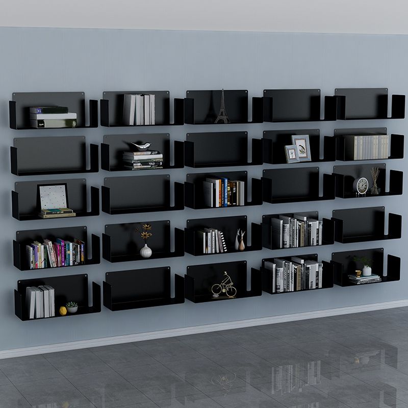 1 Shelf Closed Back Bookshelf Glam Metal Floating Horizontal Bookcase Clearhalo 'Bookcases' 'furn' 'furn_bookcases' 'Furniture' 'Office Furniture' 1200x1200_1506e4e1-ba4c-47ec-afb3-91a18824c118