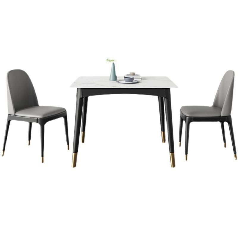 Stone Dining Room Collection Industrial Style Square 4 Legs Furniture for Home Clearhalo ' dining_table' 'Dining Tables & Seating' 'Dining Tables' 'furn' 'furn_dining_table' 'Furniture' 'furniture_dining_table' 'Kitchen & Dining Furniture' 'kitchen&dining_furn' 'kitchen' 'kitchen_dining_table' 1200x1200_15072dee-27d1-4603-9f56-8600512a1b88