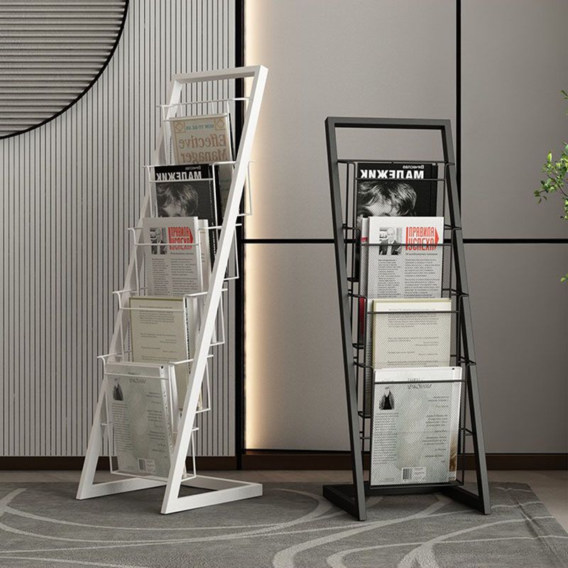 Industrial Iron Ladder Bookshelf Vertical Closed Back Bookshelf for Living Room Clearhalo 'Bookcases' 'furn' 'furn_bookcases' 'Furniture' 'furniture_bookcases' 'kitchen' 'kitchen_bookcases' 'Living Room Furniture' 'Office Furniture' 1200x1200_15094a0e-758c-404c-9df1-93dbbf07ed2a