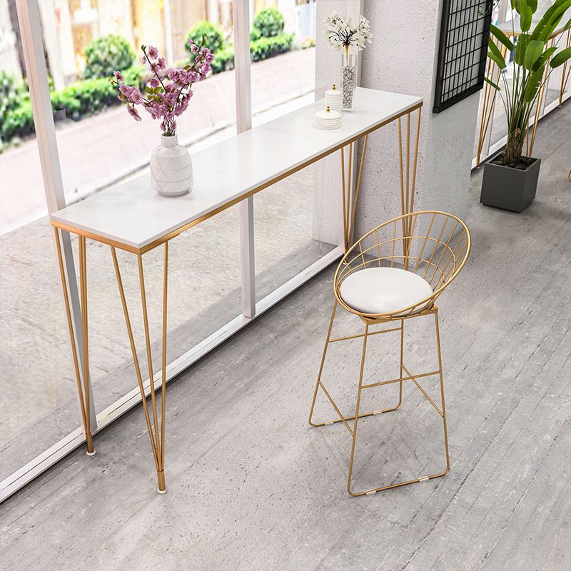 Modern White Wooden Bar Table Rectangle Dining Table with 4 Legs Clearhalo 'Bar Furniture' 'Bar Tables' 'bar_tables' 'furn' 'furn_bar_tables' 'Furniture' 'Kitchen & Dining Furniture' 1200x1200_15099a1f-afd1-42c3-9d26-2e88bee3b638