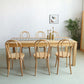Set da pranzo in legno in solido moderno 1/2/5/7 pezzi Finitura naturale Dinette con sedie in legno