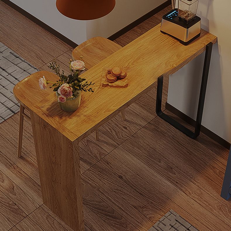 Indoor Contemporary Bar Dining Table Rectangle Shape Pine Wood Bar Table Clearhalo 'Bar Furniture' 'Bar Tables' 'bar_tables' 'furn' 'furn_bar_tables' 'Furniture' 'Kitchen & Dining Furniture' 1200x1200_150bd9d2-3ccf-4495-8266-ac18c3b70e96