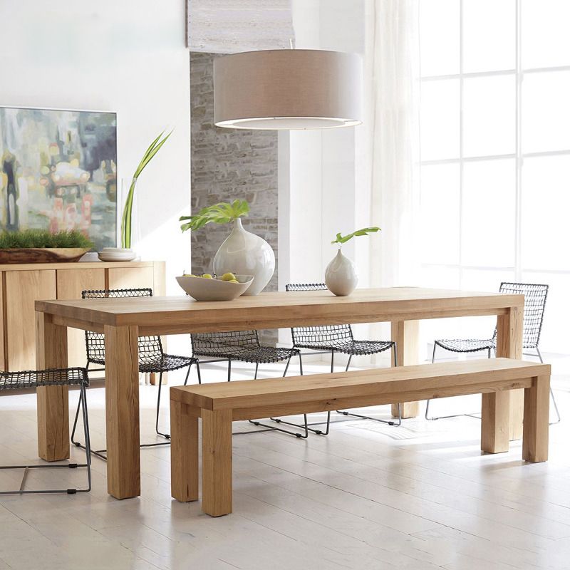 Modern Solid Wood Dining Table Rectangle Wooden Table with 4 Legs for Restaurant Clearhalo 'Dining Tables & Seating' 'Dining Tables' 'dining_table' 'furn' 'furn_dining_table' 'Furniture' 'furniture_dining_table' 'Kitchen & Dining Furniture' 'kitchen' 'kitchen_dining_table' 1200x1200_150c9f9b-01f4-447a-a9e5-0517c44f39f8