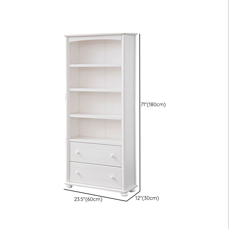 Closed Back Modern Bookcase Standard White Wooden Bookshelf with Shelves Clearhalo 'Bookcases' 'furn' 'furn_bookcases' 'Furniture' 'Office Furniture' 1200x1200_150d9f47-28b7-4ba5-b557-9b5bd65a7b2c