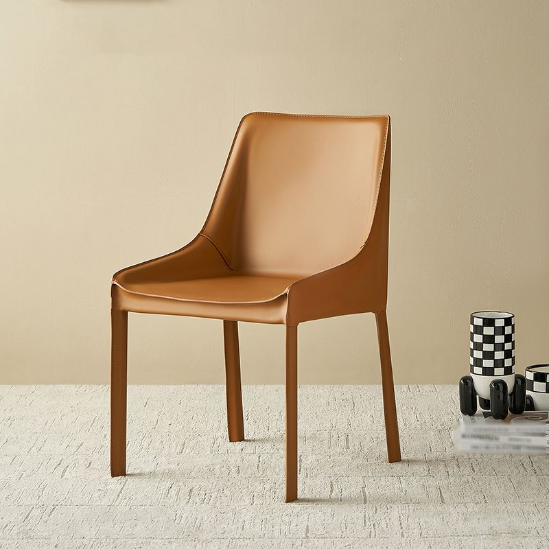 Contemporary Metal Dining Arm Chair Leather Dining Side Chairs for Restaurant Use Clearhalo ' kitchen&dining_furn' 'Dining Chairs' 'Dining Tables & Seating' 'dining_chair' 'furn' 'furn_dining_chair' 'Furniture' 'furniture_dining_chair' 'Kitchen & Dining Furniture' 'kitchen' 1200x1200_1510500d-775e-42d8-9e9f-8c8fe5e9cebf