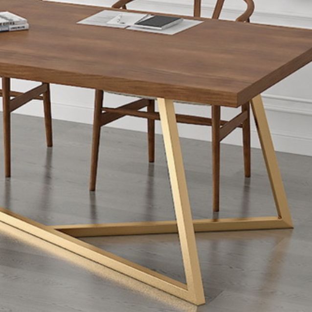 グラムオフィスデスクソリッドウッド長方形のライティングデスク、高さ29.53インチ