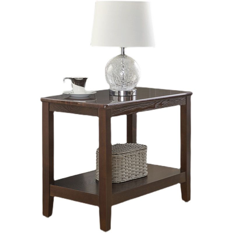 24" Tall Farmhouse Rectangular Wooden Side Table With One Shelf and 4 Wood Legs Clearhalo 'Coffee & Accent Tables' 'End & Side Tables' 'end_side_table' 'end_side_tables' 'furn' 'furn_end_side_tables' 'Furniture' 'furniture_end_side_table' 'Living Room Furniture' 1200x1200_1511663a-5e29-4b7b-b5ee-23bf0c892d3b