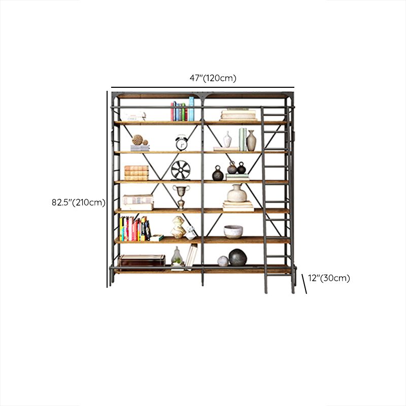 Modern Style Open Back Bookshelf Standard Metal Bookcase in Black Clearhalo 'Bookcases' 'furn' 'furn_bookcases' 'Furniture' 'Office Furniture' 1200x1200_15146b5b-2e0f-4805-8d7b-72bbdfb1a9ad