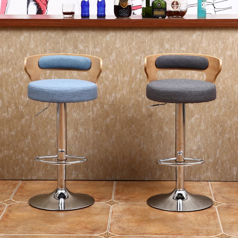 Contemporary Swivel Adjustable Height Bar Stool Home Footrest Stool Clearhalo 'Bar Furniture' 'Bar Stools' 'bar_stools' 'furn' 'furn_bar_stools' 'furniture_bar_stools' 'Kitchen & Dining Furniture' 'kitchen&dining_furn' 'kitchen' 'kitchen_furn' Furniture' 1200x1200_15154ada-2b7c-434b-8b42-e64f6cc61e19