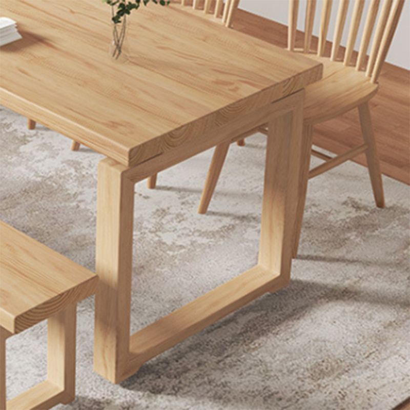 Tavolo da pranzo stile semplicità Tavolo da pranzo rettangolare in legno massello per la casa