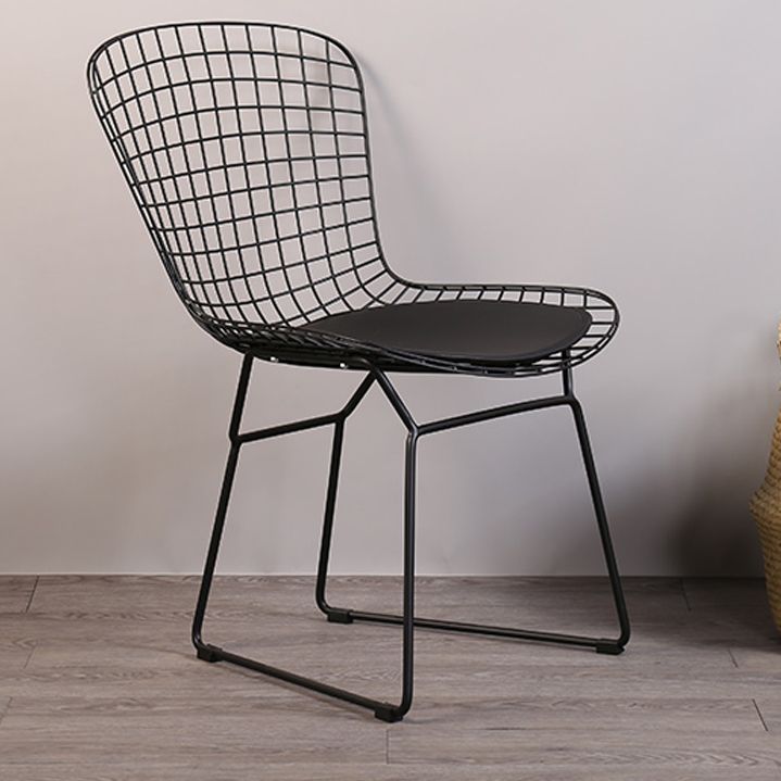 Contemporary Metal Dining Armless Chairs Open Back Dining Side Chair for Home Use Clearhalo ' kitchen&dining_furn' 'Dining Chairs' 'Dining Tables & Seating' 'dining_chair' 'furn' 'furn_dining_chair' 'Furniture' 'furniture_dining_chair' 'Kitchen & Dining Furniture' 'kitchen' 1200x1200_15168ec8-1126-4628-9ae5-1b9382c2ae17