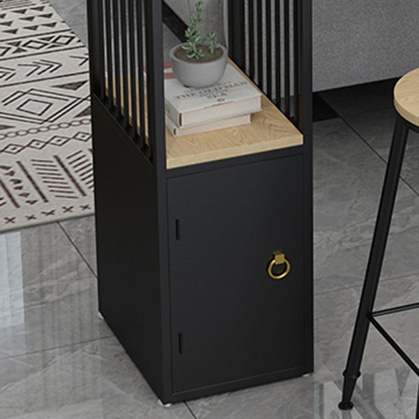 Tavolo da bar rettangolo superiore in legno di pino tavolo da pub industriale con doppio piedistallo