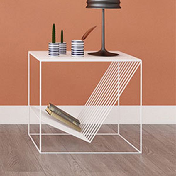 Metallbett Nachttisch unterer Regal Akzenttisch Nachttisch für Schlafzimmer