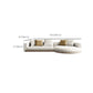 Farmhouse Sectional Sofa with Square Arms in Beige Linen Blend Clearhalo 'furn' 'furn_sectionals' 'Furniture' 'Living Room Furniture' 'Sectionals' 1200x1200_151a0be1-2e4f-4d83-972f-7b7839b660be