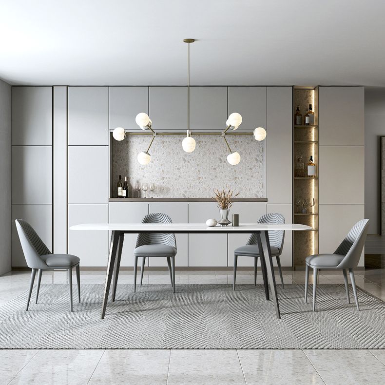 Tavolo da pranzo a base di rettangolo contemporanea con 4 gambe