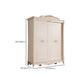 Modern Style White Wardrobe Cabinet Wood Clothes Rail Wardrobe Armoire