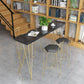 Glam 1/3/4/5 pezzi tavolo da bar set rettangolo tavolino in legno con sgabelli per interno