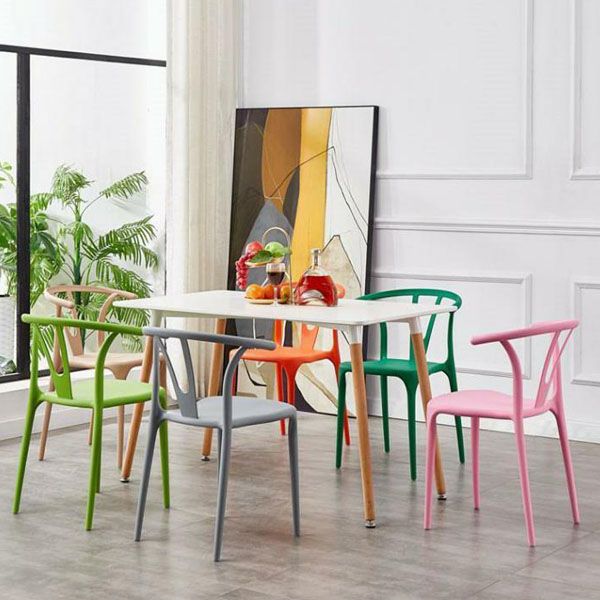 Contemporary Plastic Kitchen and Dining Room Chair Slat Back Side Chair Clearhalo 'Dining Chairs' 'Dining Tables & Seating' 'dining_chair' 'furn' 'furn_dining_chair' 'Furniture' 'furniture_dining_chair' 'Kitchen & Dining Furniture' 1200x1200_151e6efe-c5e2-4ffc-b412-2b2f04a361f8
