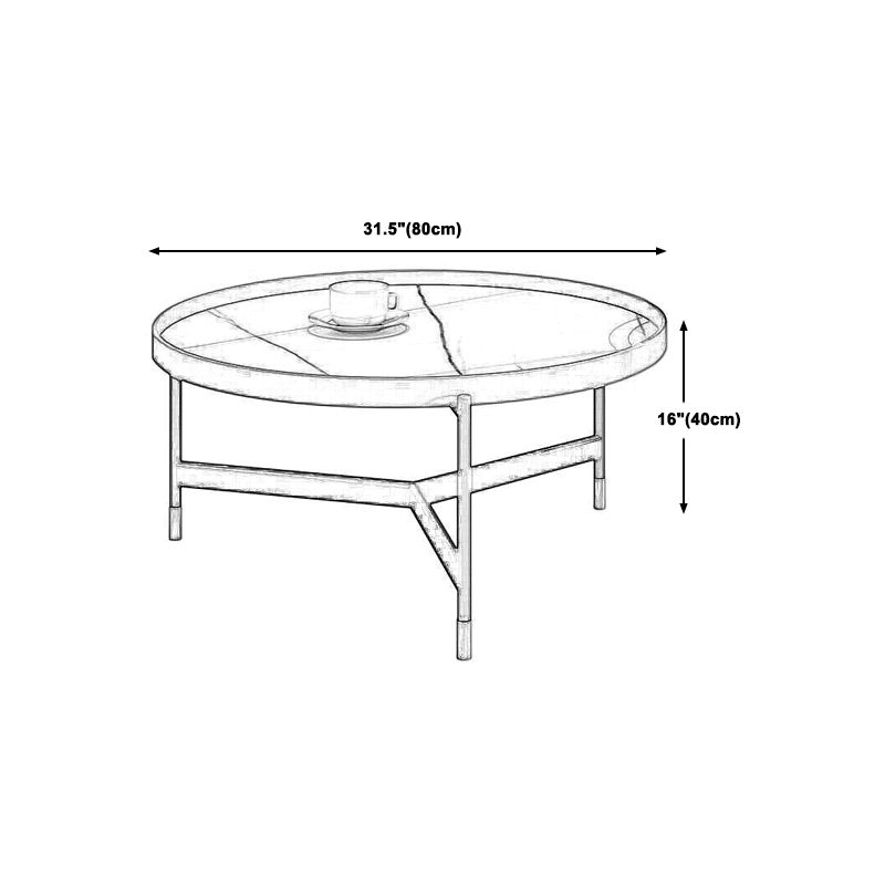 Modern Slate Tray Top 3 Legs Coffee Table White/Black Round Table Clearhalo 'Coffee & Accent Tables' 'Coffee Tables' 'coffee_tables' 'furn' 'furn_coffee_tables' 'Furniture' 'Living Room Furniture' 1200x1200_151e8855-e14f-45c5-8bbd-0ea98f848689