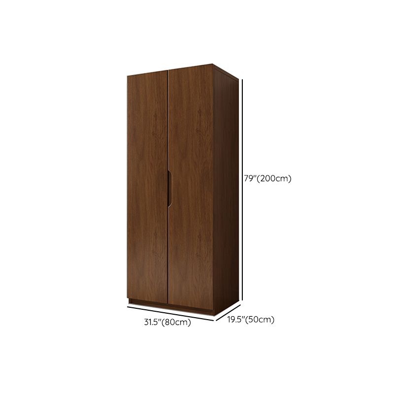 Armoire de garde-robe en bois massif armoire de rangement brun contemporain