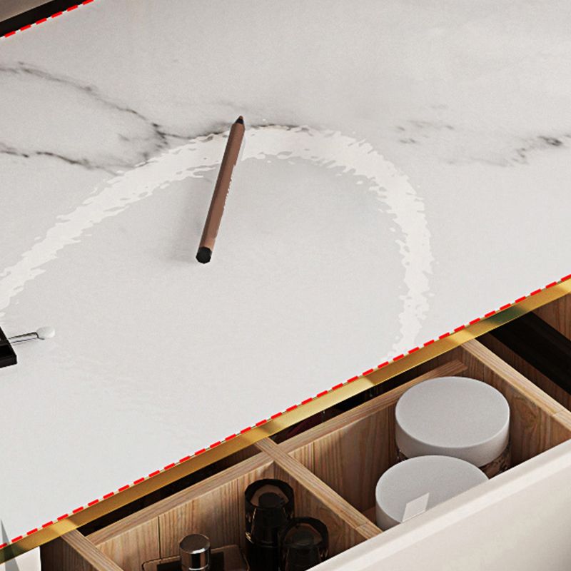 Glam houten met lade slaapkamer verlichte spiegel make-up ijdelheid