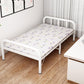 Lit pliant en acier blanc