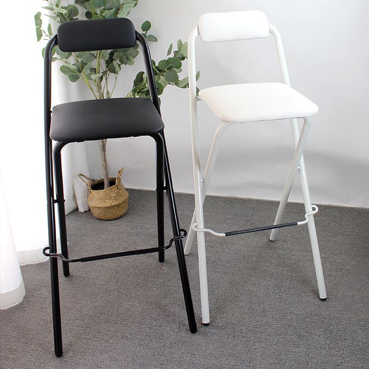 Modern Backrest Folding Counter Stool Iron Balcony Bar Stool with Footrest Clearhalo 'Bar Furniture' 'Bar Stools' 'bar_stools' 'furn' 'furn_bar_stools' 'furniture_bar_stools' 'Kitchen & Dining Furniture' 'kitchen&dining_furn' 'kitchen' 'kitchen_furn' Furniture' 1200x1200_15211a54-c896-49a3-9dbe-25362c4fae28