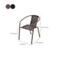 Modern Indoor-Outdoor Chair Metal Frame Stacking Dining Arm Chair