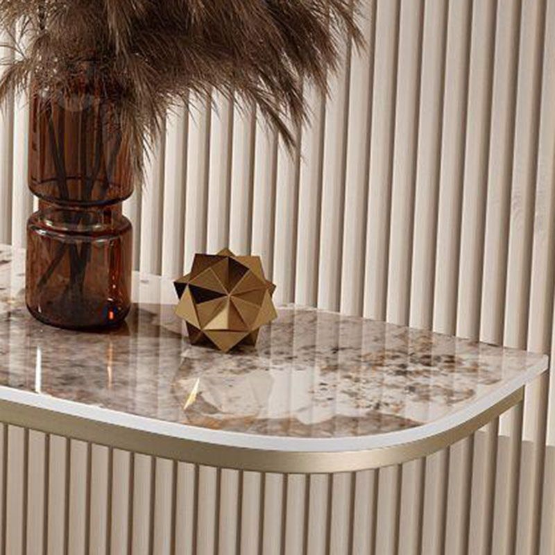Console glam alta 31,5 "Tavolo da accento in pietra 1-tavolo per Hall