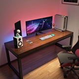 Scrivania rettangolare di scrittura rettangolare in stile moderno in legno massiccio