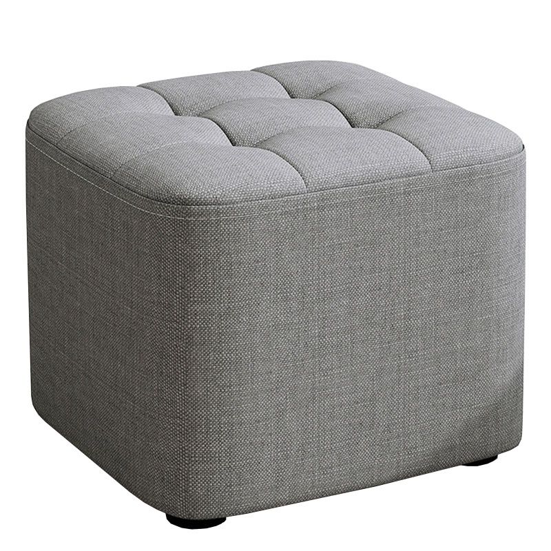 Solid Color Fabric Standard Stool Modern Simple Square Upholstered Stool Clearhalo 'furn' 'furn_ottomans_poufs' 'Furniture' 'Living Room Furniture' 'Ottomans & Poufs' 'ottomans_poufs' 1200x1200_15231d74-752d-417e-8ab7-5bc1c14f67a7