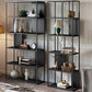 5-Shelf Modern Metal Bookshelf Etagere Open Shelf Bookcase in Burnish Clearhalo 'Bookcases' 'furn' 'furn_bookcases' 'Furniture' 'Office Furniture' 1200x1200_152455ef-1b93-4c4b-901e-20f318cbfd03