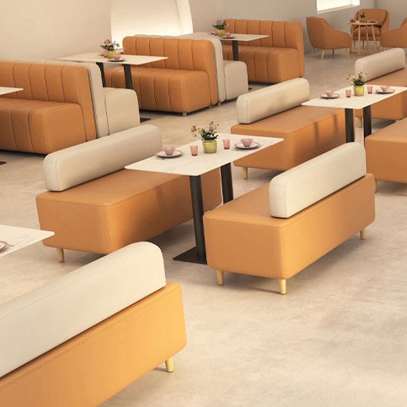 Moderner Kunstleder-Sofa 2-Sitzer-Kissen-Back-Liebesseat