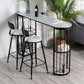 White Stone Bar Table Industrial Bar Dining Table with Sled Base Clearhalo 'Bar Furniture' 'Bar Tables' 'bar_tables' 'furn' 'furn_bar_tables' 'Furniture' 'furniture_bar_tables' 'Kitchen & Dining Furniture' 1200x1200_1524fd9b-51fd-471b-a63a-28269f48ae33