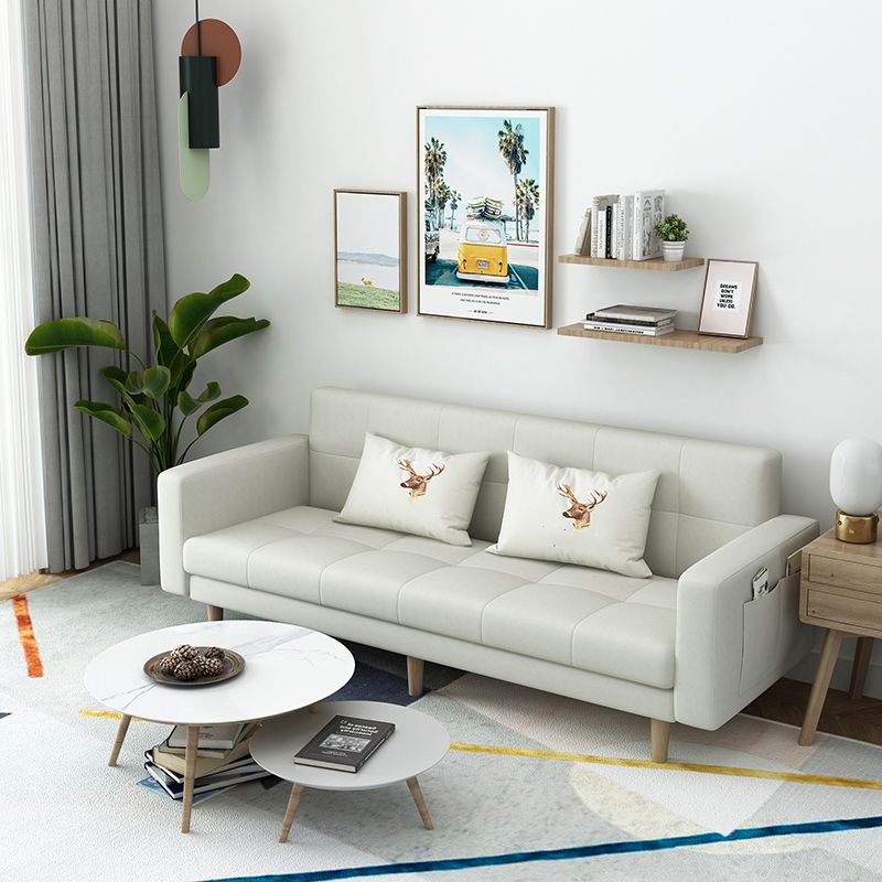 Scandinavian Seating Living Room Square Arm Biscuit Back Standard Settee Clearhalo 'furn' 'furn_sofas' 'Furniture' 'Living Room Furniture' 'Sofa' 'sofas' 1200x1200_1525c330-6dd6-4841-844e-c5eeb005c126