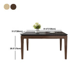 Tavolo da pranzo top in pietra nera tavolo da pranzo moderno di metà secolo con 4 gambe in legno