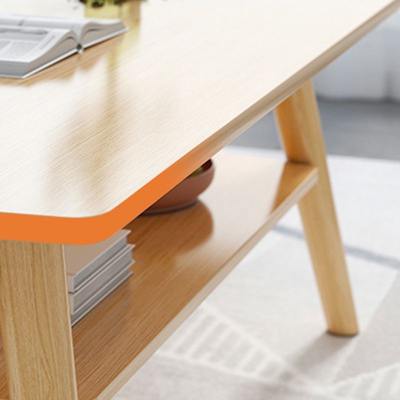 Modern 4 Legs Coffee Table with Storage Champagne Cocktail Table Clearhalo 'Coffee & Accent Tables' 'Coffee Tables' 'coffee_tables' 'furn' 'furn_coffee_tables' 'Furniture' 'furniture_coffee_tables' 'Living Room Furniture' 1200x1200_1528d7f7-7d0f-4274-b940-61a072df70c6