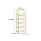 Gold Vertical Bookshelf Iron Frame Solid Wood Shelf Bookcase with Caster Wheels Clearhalo 'Bookcases' 'furn' 'furn_bookcases' 'Furniture' 'furniture_bookcases' 'Office Furniture' 1200x1200_152acaec-ac47-4481-b1de-10cf717f1223