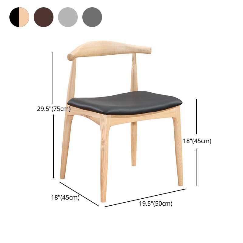 Contemporary Style Chair Dining Armless Side Chair with Wooden Legs Clearhalo ' kitchen&dining_furn' 'Dining Chairs' 'Dining Tables & Seating' 'dining_chair' 'furn' 'furn_dining_chair' 'Furniture' 'furniture_dining_chair' 'Kitchen & Dining Furniture' 'kitchen' 1200x1200_152ae979-e1eb-4704-91f9-d0e3691cafc0