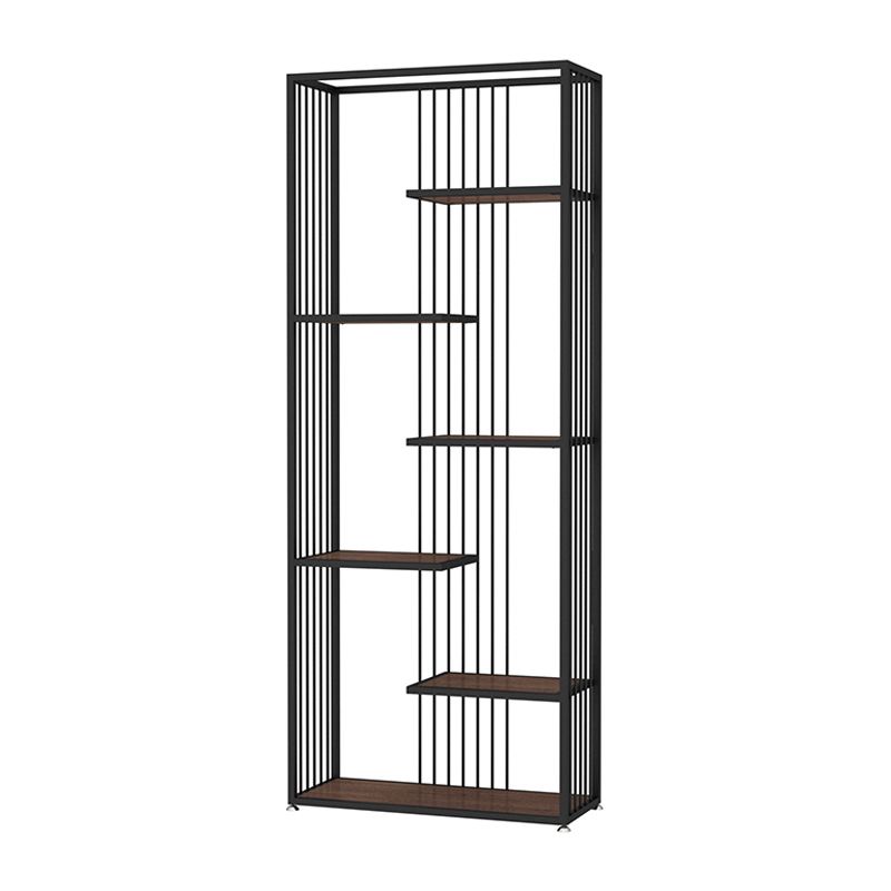 5-Shelf Modern Vertical Etagere Bookshelf Iron Frame Manufactured Wood Shelf Bookshelf Clearhalo 'Bookcases' 'furn' 'furn_bookcases' 'Furniture' 'furniture_bookcases' 'kitchen' 'kitchen_bookcases' 'Living Room Furniture' 'Office Furniture' 1200x1200_152b4b07-f2ab-4c45-8cca-cb448cc22943