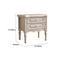 Solid Wood Accent Bedside Cabinet Drawers Included Night Table with Legs