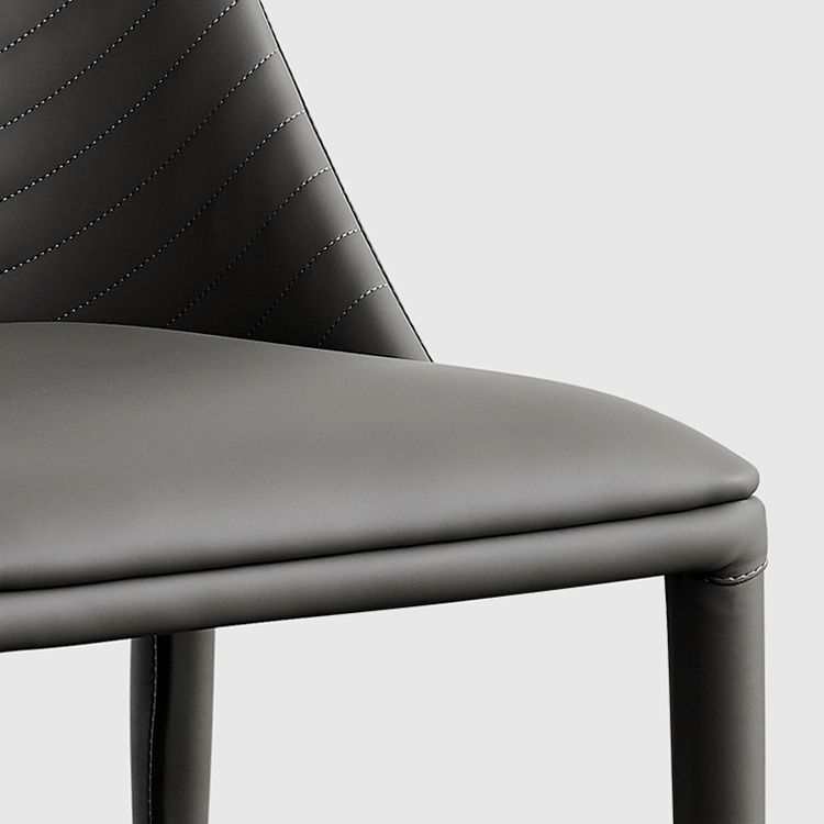 Modern Faux Leather Dining Chair Metal Armless Chair for Home Use for Restaurant Use Clearhalo ' kitchen&dining_furn' 'Dining Chairs' 'Dining Tables & Seating' 'dining_chair' 'furn' 'furn_dining_chair' 'Furniture' 'furniture_dining_chair' 'Kitchen & Dining Furniture' 'kitchen' 1200x1200_152d1027-7ad5-4480-a6b0-2a0d80ff5e71