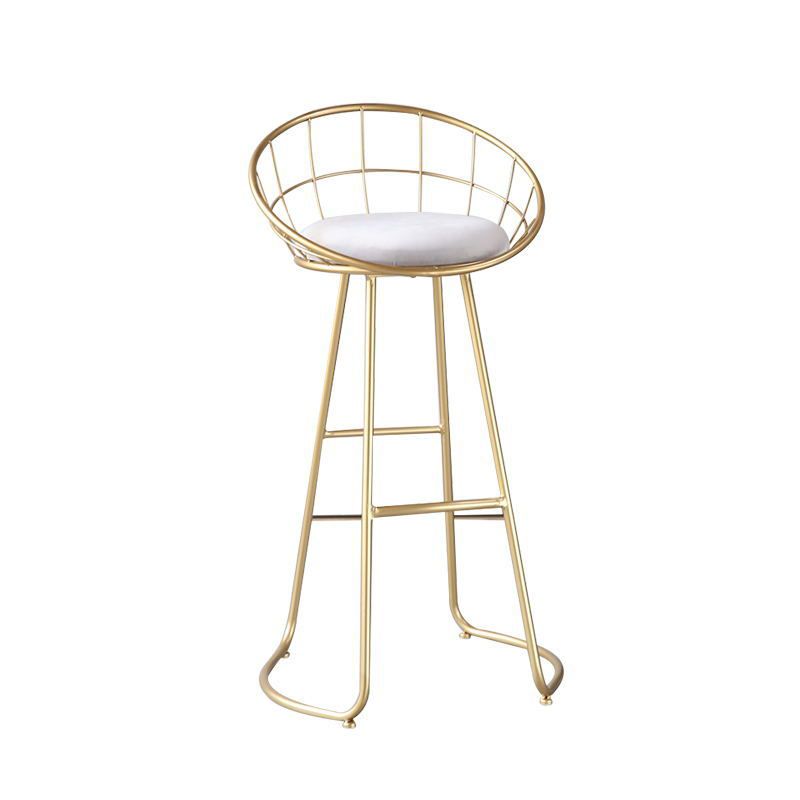 Contemporary Round Bar and Counter Stool Metal Stool with Sled Base Clearhalo 'Bar Furniture' 'Bar Stools' 'bar_stools' 'furn' 'furn_bar_stools' 'Furniture' 'furniture_bar_stools' 'Kitchen & Dining Furniture' 1200x1200_152ddc4b-485b-45fd-afb3-2d0f9783a8ab