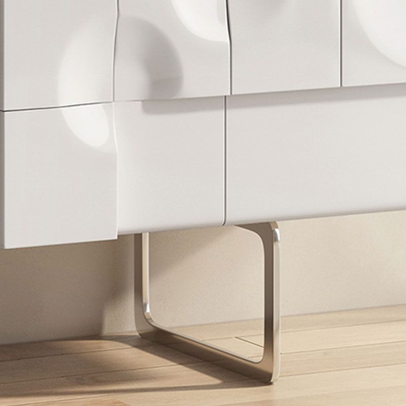 Sala de estar moderna de madera 35.4 "gabinete de acento de alto con puertas