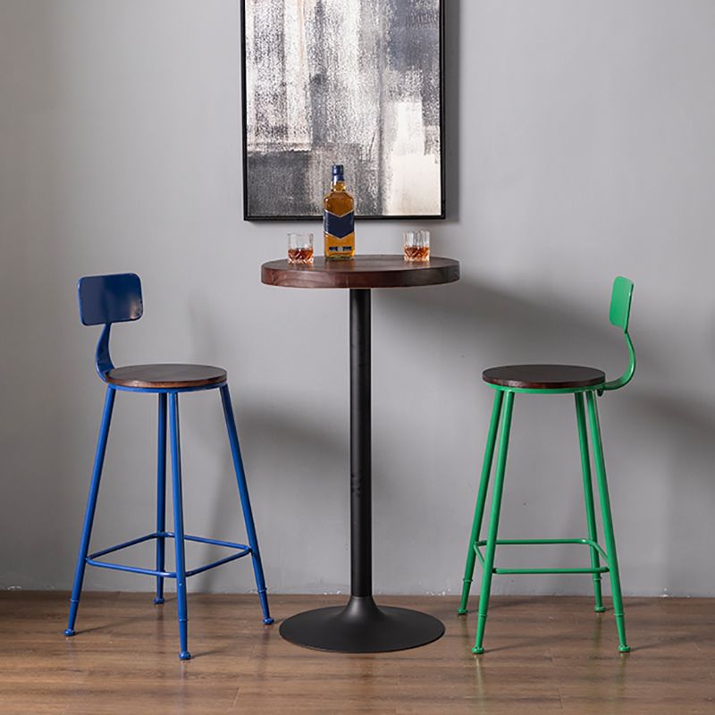 Modern Armless Backrest Counter Stool Iron Bar Stool with Seat and Pedal for Cafe Clearhalo 'Bar Furniture' 'Bar Stools' 'bar_stools' 'furn' 'furn_bar_stools' 'Furniture' 'Kitchen & Dining Furniture' 1200x1200_152fe6b2-44ad-4d6f-af93-e1d530cbf040