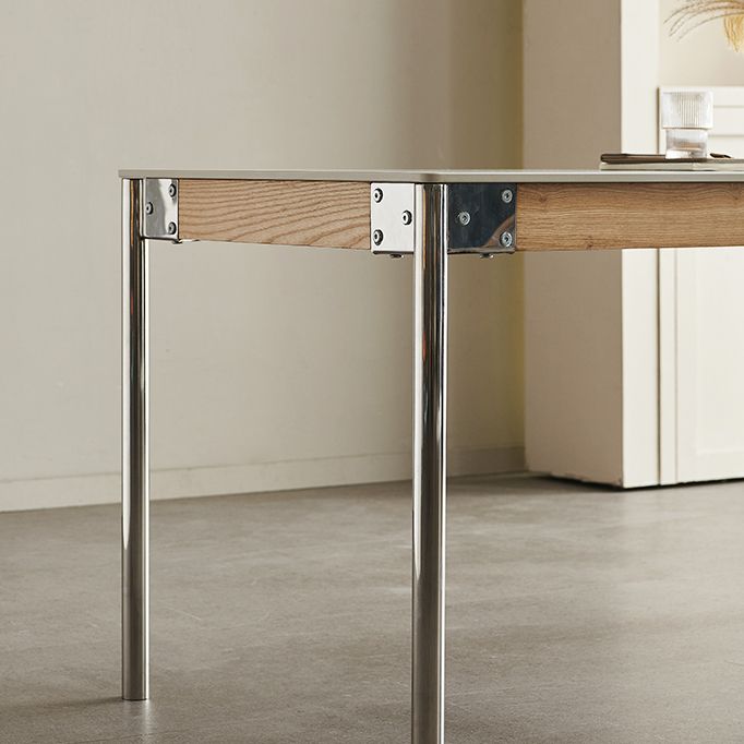 Sintered Stone Dining Table Set 1/4/5 Pcs Rectangle Dining Table with Armless Chairs Clearhalo 'Dining Room Sets' 'Dining Tables & Seating' 'dining_room_set' 'furn' 'furn_dining_room_set' 'Furniture' 'Kitchen & Dining Furniture' 1200x1200_1531154d-7cf2-44ae-823f-34952f27846d