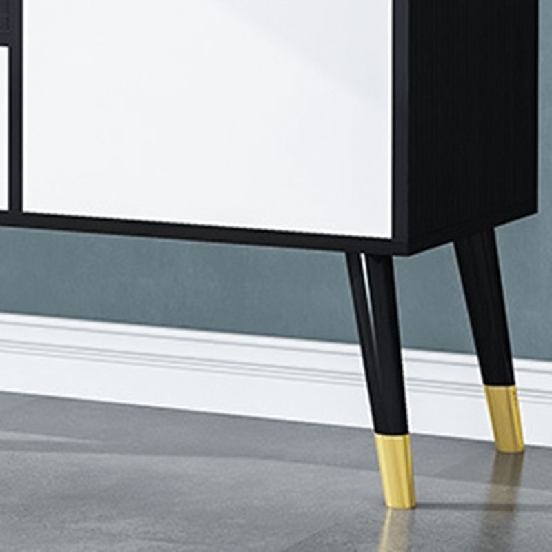 Aparador en blanco y negro apare de madera de ingeniería contemporánea para comedor