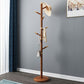 Contemporary Style Coat Hanger Solid Rubberwood Coat Rack for Living Room