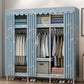 Contemporary Style Metal Wardrobe Cloth Rod Included Wardrobe Closet With Shelves